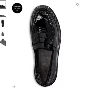 rag & bone Shiny Black Platform Loafers